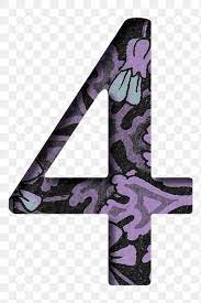 Vintage Floral Purple Number 4 Png Typography Free Image By Rawpixel Com Baifern Free Png Vintage Floral Png