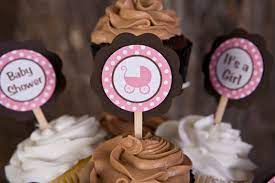 Baby Shower Decorations Cupcake Toppers It S A Girl Carriage Theme Baby Shower De Baby Shower Cupcake Toppers Pink Baby Shower Carriage Baby Shower Theme