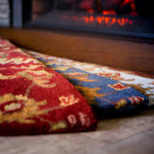 Fireplace hearth rugs help you protect the area around your fireplace from soot and ashes. 2 X 3 Red Semicircular Indoor Floral Handcrafted Throw Rug In The Rugs Department At Lowes Com
