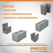 Vergas E Canaletas Presto Blocos E Pisos De Concreto