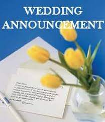 We are inviting you to our wedding simply love and following wedding party. Wedding Announcement Letter Free Letters