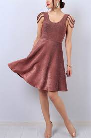 44 95 Tl Bakir Kol Detay Simli Bayan Elbise 13926b Modamizbir Elbise The Dress Mankenler