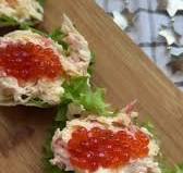 Крабовая закуска с икрой для праздничного стола