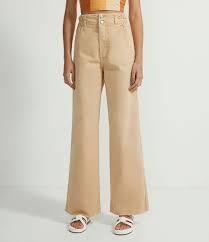 Check spelling or type a new query. Calca Wide Leg Sarja Color Com Elastico No Cos E Dois Botoes Bege