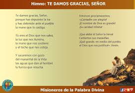Pin De Misioneros De La Palabra Divin En 07 De Junio Liturgia De Hoy Himnos Nombres De Dios Gracias Senor