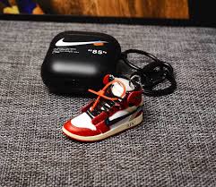 Retro Basketball Sneaker Shockproof Protective Case For Airpods 1 2 With Carabiner In 2020 Retro Sneakers Sneakers Protective Cases