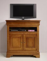 Meuble Tv 2 Portes Gabrielle Realise En Merisier Massif De Style Louis Philippe