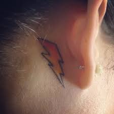 Lightning Bolt Behind The Ear Tattoo Lightning Bolt Tattoo Bolt Tattoo Tattoos