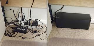 If you have multiple cables that run from or to your cable box, receiver or tv, bundling them using ties is a good idea. Cable Management Cablebox Fast Easy Safe Wire Management Bluelounge