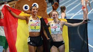 Noor vidts eindigde knap als tweede. Euro Indoor Athletics Historic Double In The Pentathlon Gold For Nafissatou Thiam Silver For Noor Vidts Archyde