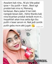 Original ibu putih nina skincare : Mabeauty Official Ibu Putih Nina Laser Serum Nina Skincare