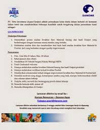 Berikut adalah harga sabun amoorea asli dan resmi di jalan busika, ciracas, ciracas, jakarta timur. Lowongan Kerja Di Pt Tirta Investama Aqua Cianjur Terbaru Lowongan Cikarang