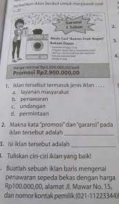Tuliskan Ciri Ciri Iklan Yang Baik Ini Cirinya