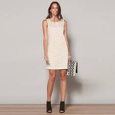 C'est bien simple, nous n'en avons jamais assez ! Robe Courte En Broderie Suisse Sans Manches Femme Ecru 3 Suisses