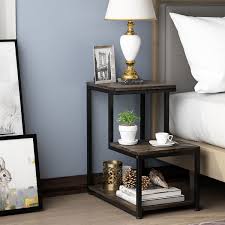 Dress up any room with a crafty accent table from intelligent design. End Table Sofa Side Table 3 Tier L Shaped Small Nightstand Bedside Table End Table With Storage Shelves For Bedroom Sofa Table Coffee Table Modern Design Easy Assemble And Sturdy Walmart Com