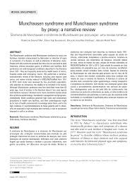 Good luck and please keep us posted. Pdf Munchausen Syndrome And Munchausen Syndrome By Proxy A Narrative Review