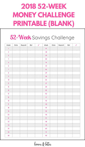 52 week money challenge printables for 2020 money saving