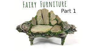And there's everything from tiny diy fairy garden furniture, planters, a bike and even a small water feature. How To Make Fairy Furniture Out Of Clay Rocks Part 1 Diy Fairy Garden Bench Youtube