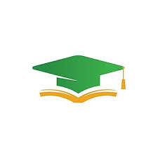 green graduation hat and symbol logo symbol logo green logo design education logo design
