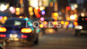 City Traffic Night Colorful Lights Blur Bokeh Circles Busy Street Background 4k Stock Footage Colorful Lights Blur City Light Colors Street Background Night