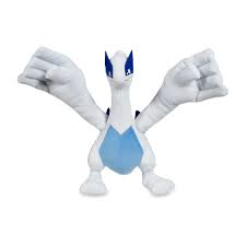 Official Legendary Pokemon Lugia Poke Plush Silvery Color Blue Ridges And Claw Like Wings Over 10 Inches Tall Make A Big Impre Pokemon Lugia Pokemon Plush