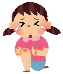 転んで泣いている女の子のイラスト | かわいいフリー素材集 いらすとや