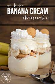 No Bake Banana Cream Cheesecake A Night Owl Blog Recipe Banana Cream Cheesecake Desserts Food