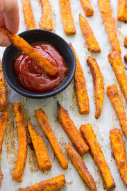The Best Crispy Baked Sweet Potato Fries Recipe With My Secret Ingredient And He Sweet Potato Recipes Fries Sweet Potato Fries Baked Making Sweet Potato Fries