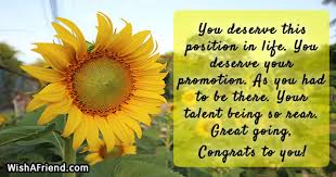 Congratulations on your job promotion, i hope this new position will bring lots of success and fun in your work. Congratulations For Promotion Page 2