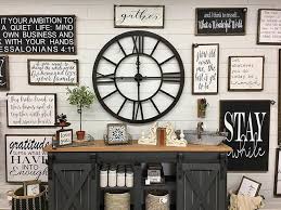 Farmhouse Clock Large Wall Decor Rustic Roots Il Handmade Wood Sign Farmhouse Decor Fixer Upp Farmhouse Clocks Farmhouse Clock Decor Farmhouse Wall Clocks