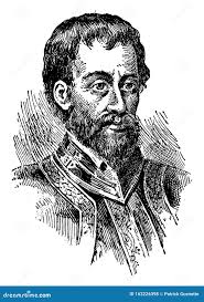 Hernando De Soto, Vintage Illustration Stock Photo