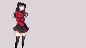 Hd Wallpaper Tohsaka Rin Skirt Black Hair Twintails Thigh Highs Anime Wallpaper Flare Want to discover art related to rin_tohsaka? tohsaka rin skirt black hair