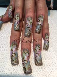 Long Nails Airbrush Long Nails Nail Art Designs Long Acrylic Nails