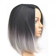 Black And White Ombre Gradient Grey Hair Style Grey Ombre Hair White Ombre Hair Black Hair Ombre