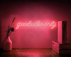 Check spelling or type a new query. Neon Signs Good Vibes Only Neon Light Sign Real Neon Lamp Wall Sign Art Decorative Signs Lights Neon Words For Home Bedroom Room Decor Bar Beer Office For Party Holiday Wedding Decoration