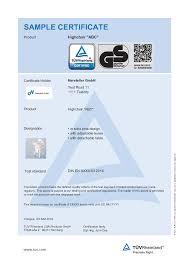 Portable appliance testing (pat) certificate. Gs Mark Wo Tuv Rheinland