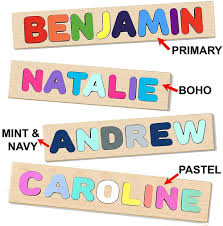 Often, you can customize the size or color of a neon sign. Wooden Personalized Name Puzzle Choose Up To 12 Letters Etsy