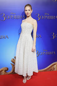 Cinderella interview lily james cinderella lily james talks about not fitting the glass slipper the stars of cinderella, lily james and richard madden, stopped by our la studios ahead of this. Lily James Cinderella Promo Tour Outfits Glamour