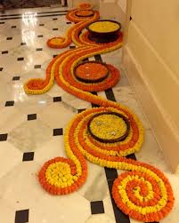 Floor Flower Arrangement Diy Diwali Decorations Diwali Decorations At Home Diwali Diy