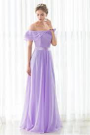 Beautiful Off The Shoulder Long Lilac Chiffon Evening Prom Dress With Sash Lilac Prom Dresses Chiffon Evening Dresses Bridesmaid Dresses Floor Length