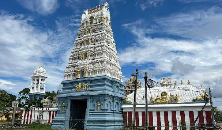 Munneswaram Hindu Temple Chilaw ancient Shiva sacred site lagoon seafood northwest Sri Lanka