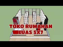 Desain rumah dan toko 10 m x 15 5 m dan 3 kamar 1 lantai lengkap. Model Minimarket
