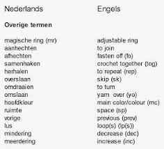 De Haakbaak Haaktermen Omzetten Uit Het Engels Breien Omslagdoek Gehaakte Symbolen Haaksteken