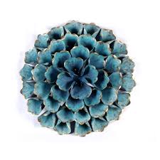 Shop by subject, style, room, best sellers & more. Carson Carrington Mjugg Teal Metal Flower Wall Art On Sale Overstock 27704409