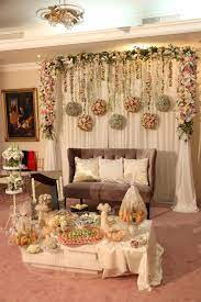 The wedding season is here! Small Cosy Engagement In A House Sofra Aghd Engagement Stage Aghd Sofreh Wedding Decoration Engagement Stage Decoration Nikah Decor Desi Wedding Decor