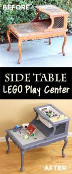 Lego Table From Two Tier End Table Lego Table Lego Table Diy Diy Furniture Building