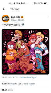 artist on Twitter draws mystery gang - picture gets traced over by an art  thief : r/cringepics