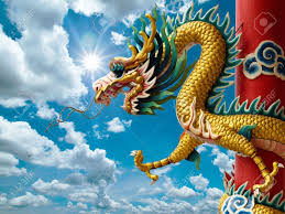 Golden Chinese Dragon Wrapped Around Red Pole And Bright Sky Stock Photo Picture And Royalty Free Image Image 10922820