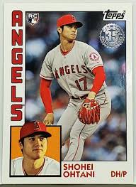 Near mint to mint condition. Shohei Ohtani Rare Error 2019 Topps Update 84 25 1984 Retro Insert Cardboardandcoins Com