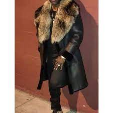 Plus Size Leather Coat Men Fur Collar Winter Fashion Lapel Long Sleeve Pu Cardigan Casual Womens Jack In 2021 Casual Leather Jacket Men S Leather Jacket Leather Jacket
